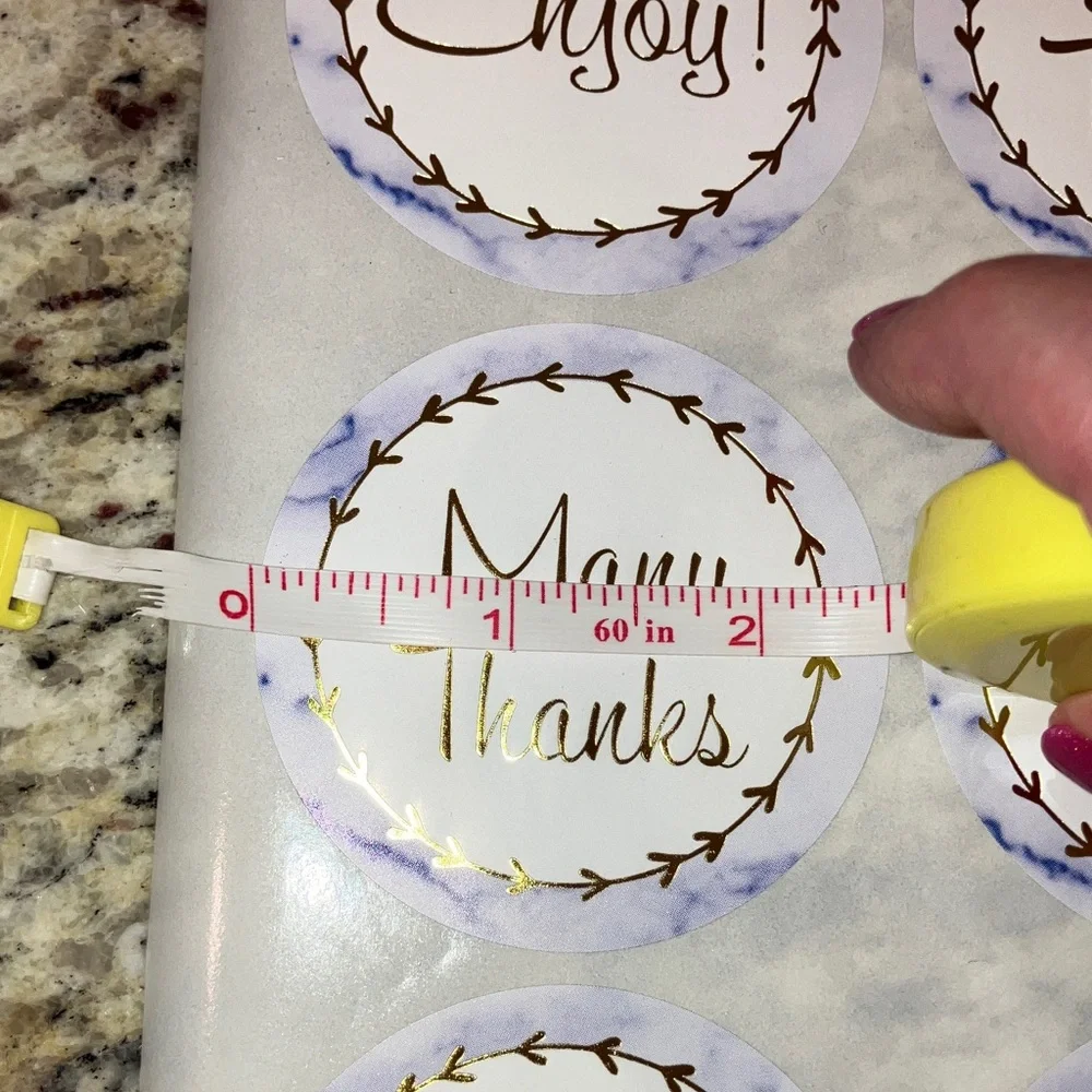 Set of 48 Large 2.5” Thank You Stickers Enjoy & Many Thanks New Seller Supplies - Picture 3 of 3